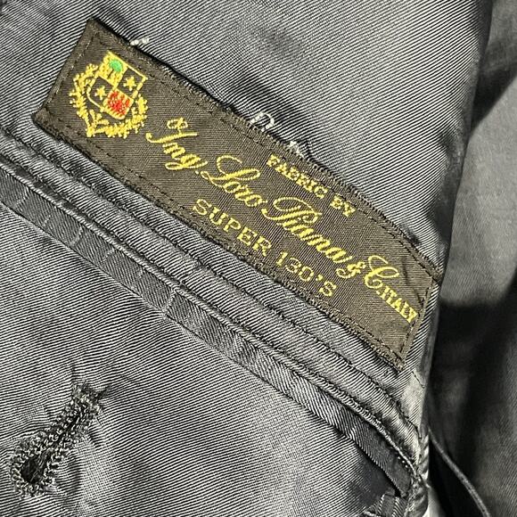 Brooks Brothers Loro Piana Golden Fleece Blazer Mens 44R Blue Gold Button 130s - Picture 4 of 16